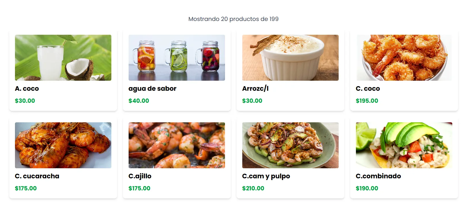 Menú digital para clientes