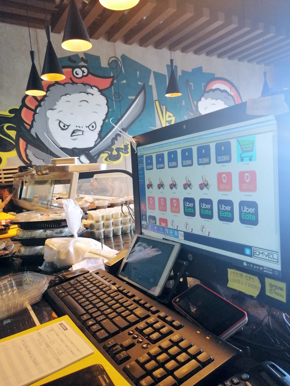 Restaurante usando tecnología